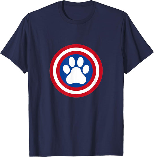 Captain Dog Super Hero Funny Pet Lover T-Shirt - T-Shirt | Navy