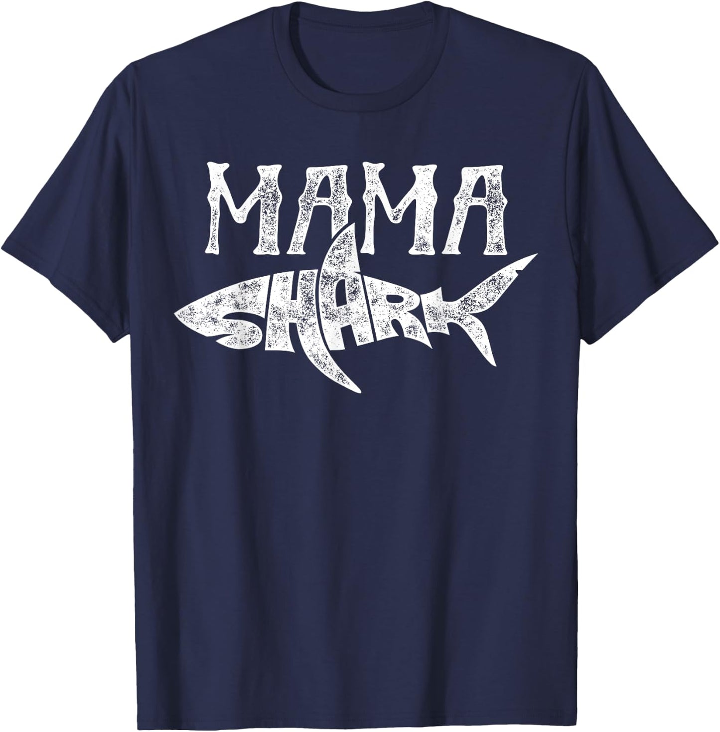 Mama Shark T Shirt Family Matching Moms Women Jawsome Gift T-Shirt - T-Shirt | Navy