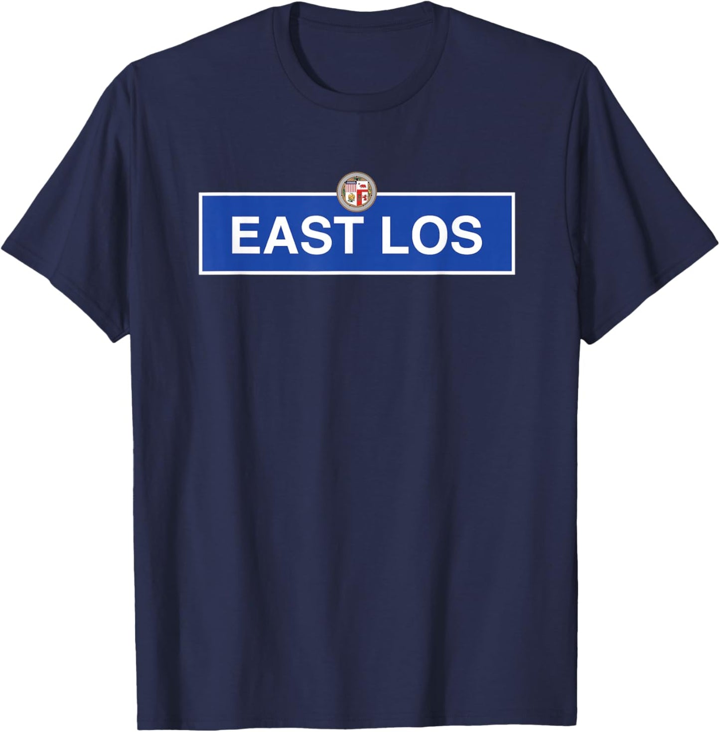 Boyle Heights East LA Los Angeles City Terrace Retro Vintage T-Shirt - T-Shirt | Navy