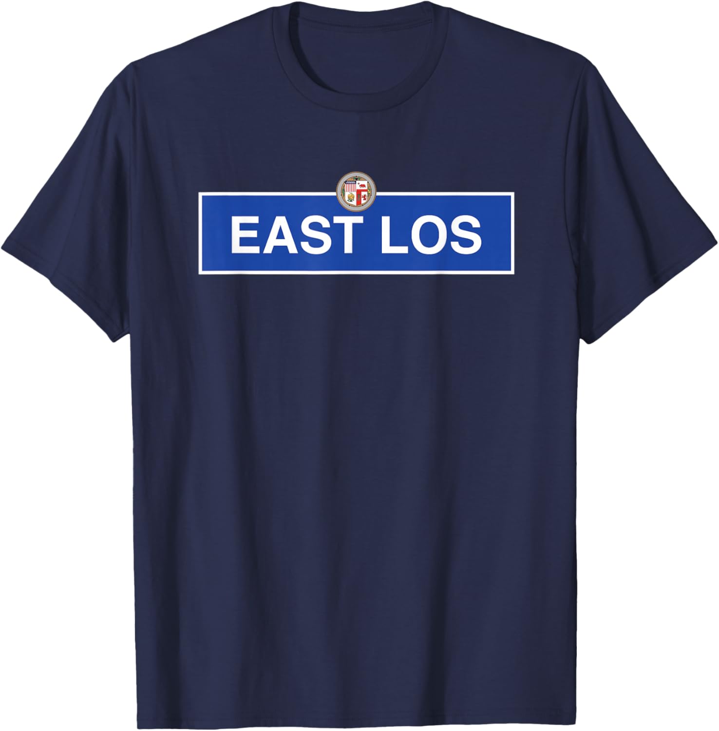 Boyle Heights East LA Los Angeles City Terrace Retro Vintage T-Shirt - T-Shirt | Navy