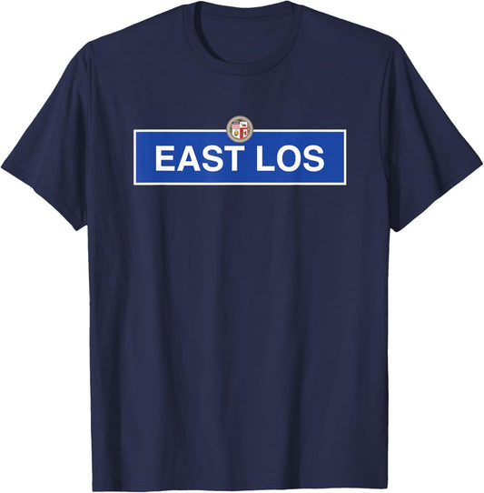 Boyle Heights East LA Los Angeles City Terrace Retro Vintage T-Shirt - T-Shirt | Navy