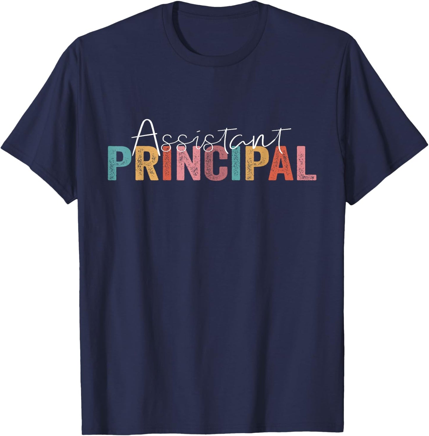 Assistant Principal Funny Job Title School Worker Vintage T-Shirt - T-Shirt | Navy