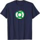 Green Lantern Green Chrome Logo T-Shirt - T-Shirt | Navy