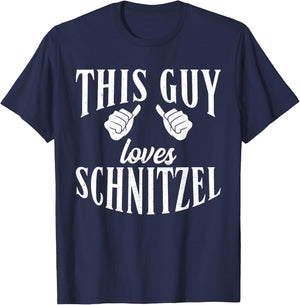 This Guy loves Schnitzel Funny German Schnitzel T-Shirt - T-Shirt | Navy