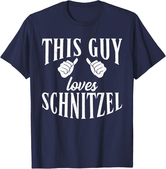This Guy loves Schnitzel Funny German Schnitzel T-Shirt - T-Shirt | Navy