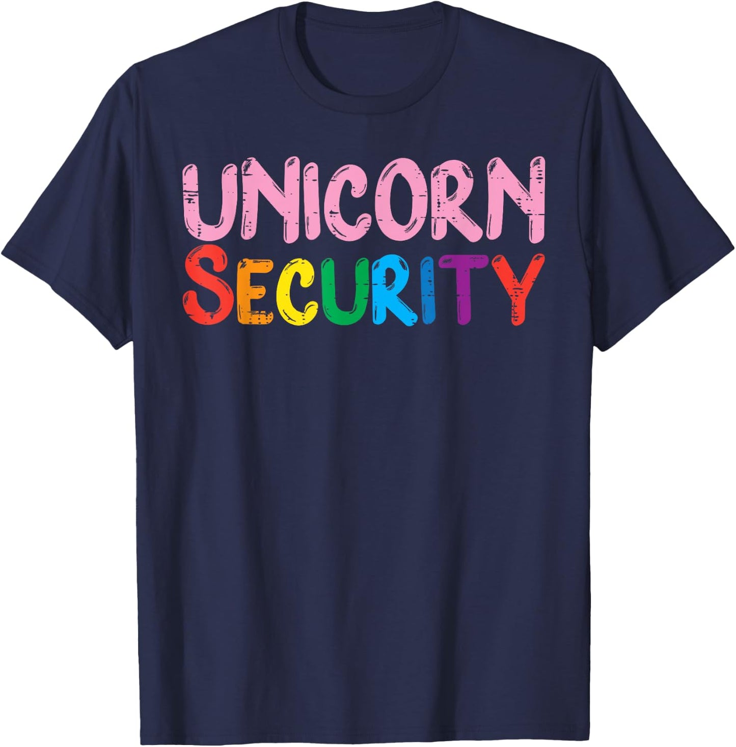 Unicorn Security Dad Brother Halloween Costume Men Boys T-Shirt - T-Shirt | Navy