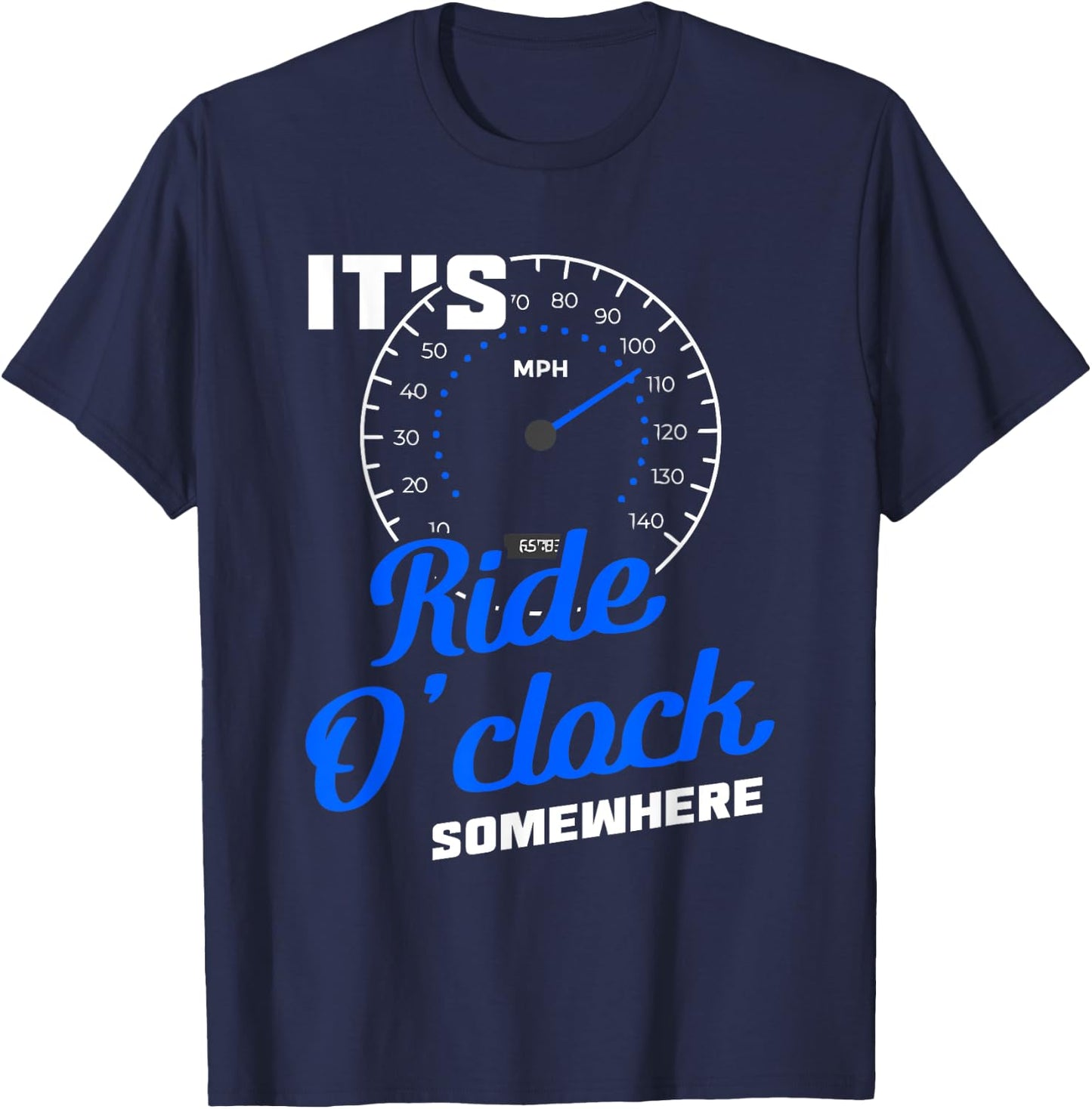 It'S Ride O'Clock Somewhere Motorcyclist T-Shirt - T-Shirt | Navy
