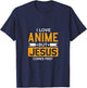 I Love Anime But Jesus Comes First - Christian Japan Holy T-Shirt - T-Shirt | Navy