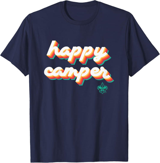Kids Happy Camper Youth T-Shirt - T-Shirt | Navy
