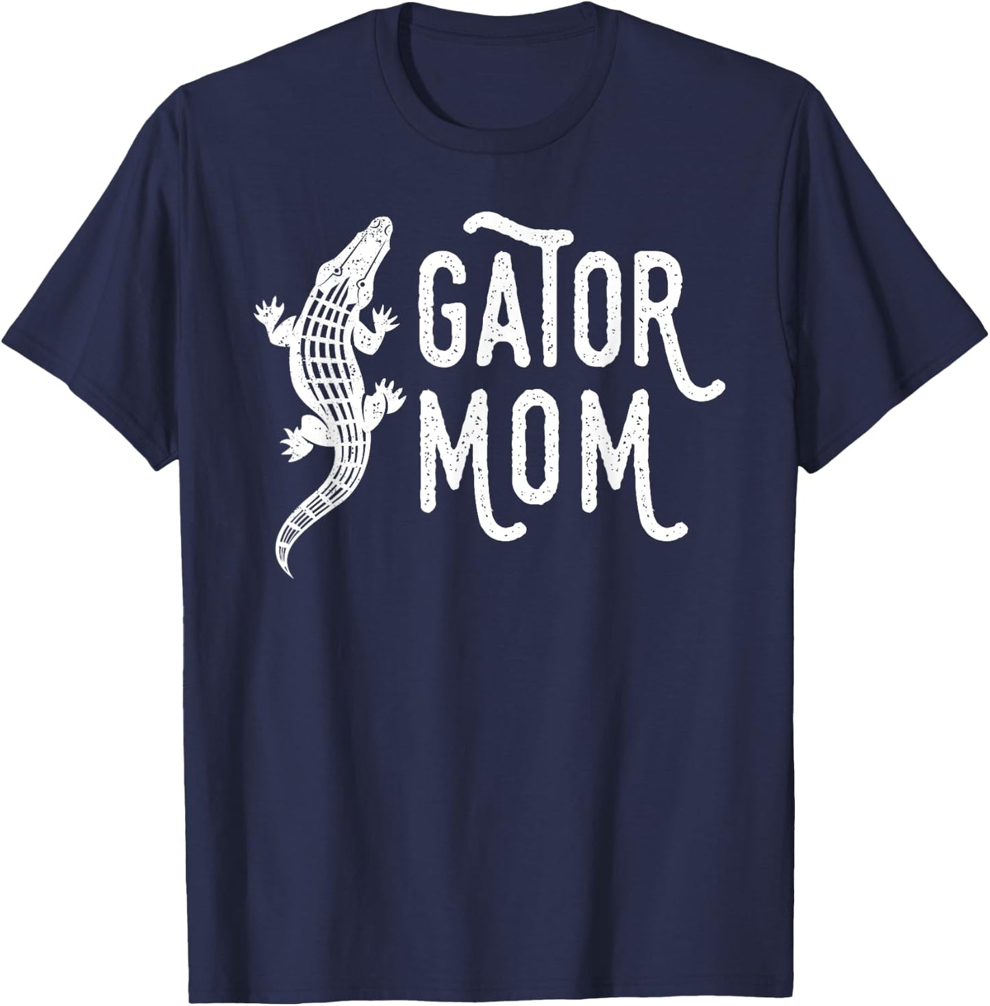 Fun Gator Mom Shirt, Reptile Alligator Mother T-Shirt - T-Shirt | Navy