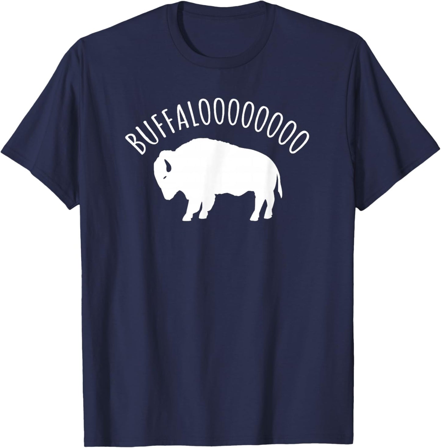Lucky Buffalo Buffalooo Bison Nature Wildlife Design Small T-Shirt - T-Shirt | Navy