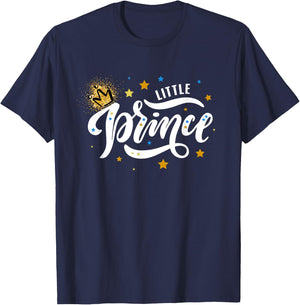 Little Prince t shirt Matching King and Prince School shirt T-Shirt - T-Shirt | Navy