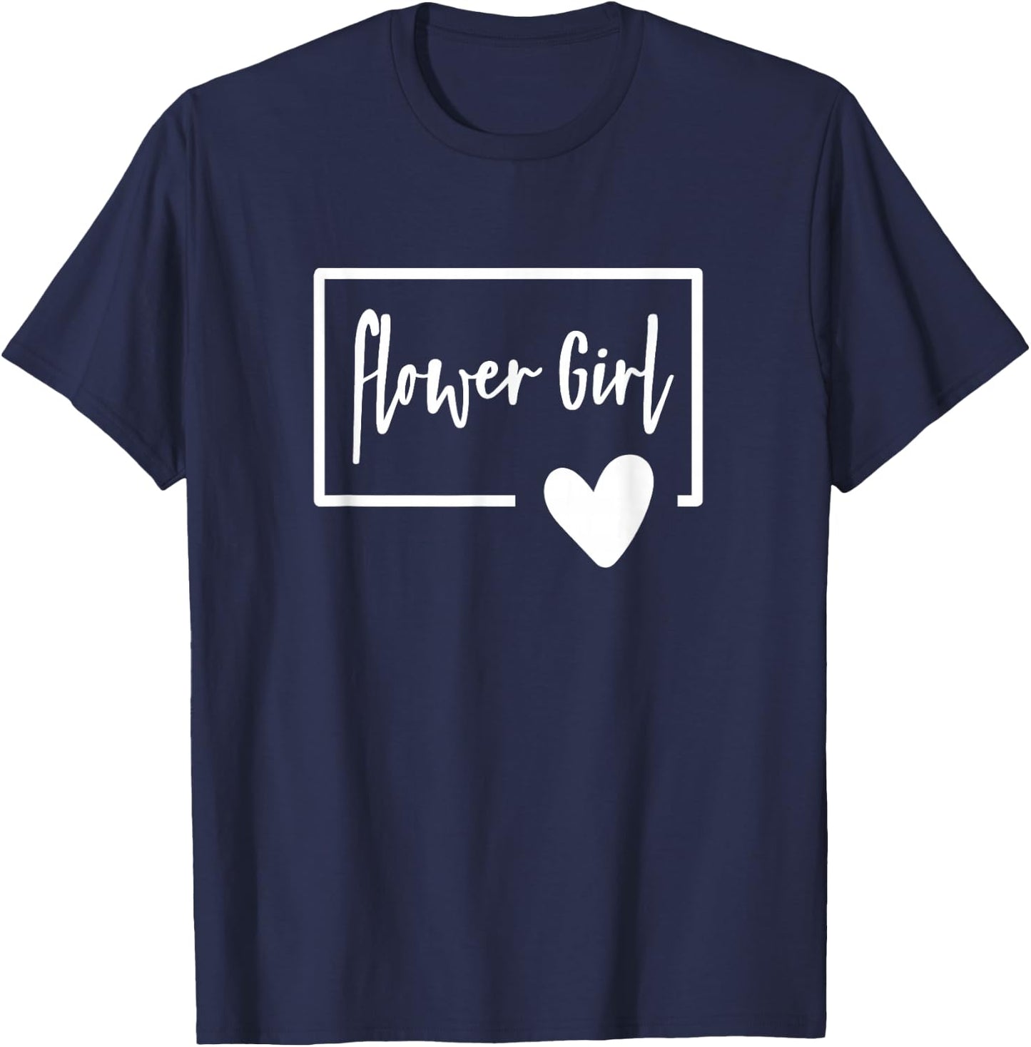 Flower Girl - Wedding Day Little Girls Heart Getting Ready T-Shirt - T-Shirt | Navy