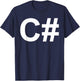 C Sharp Coder C# T-Shirt - T-Shirt | Navy