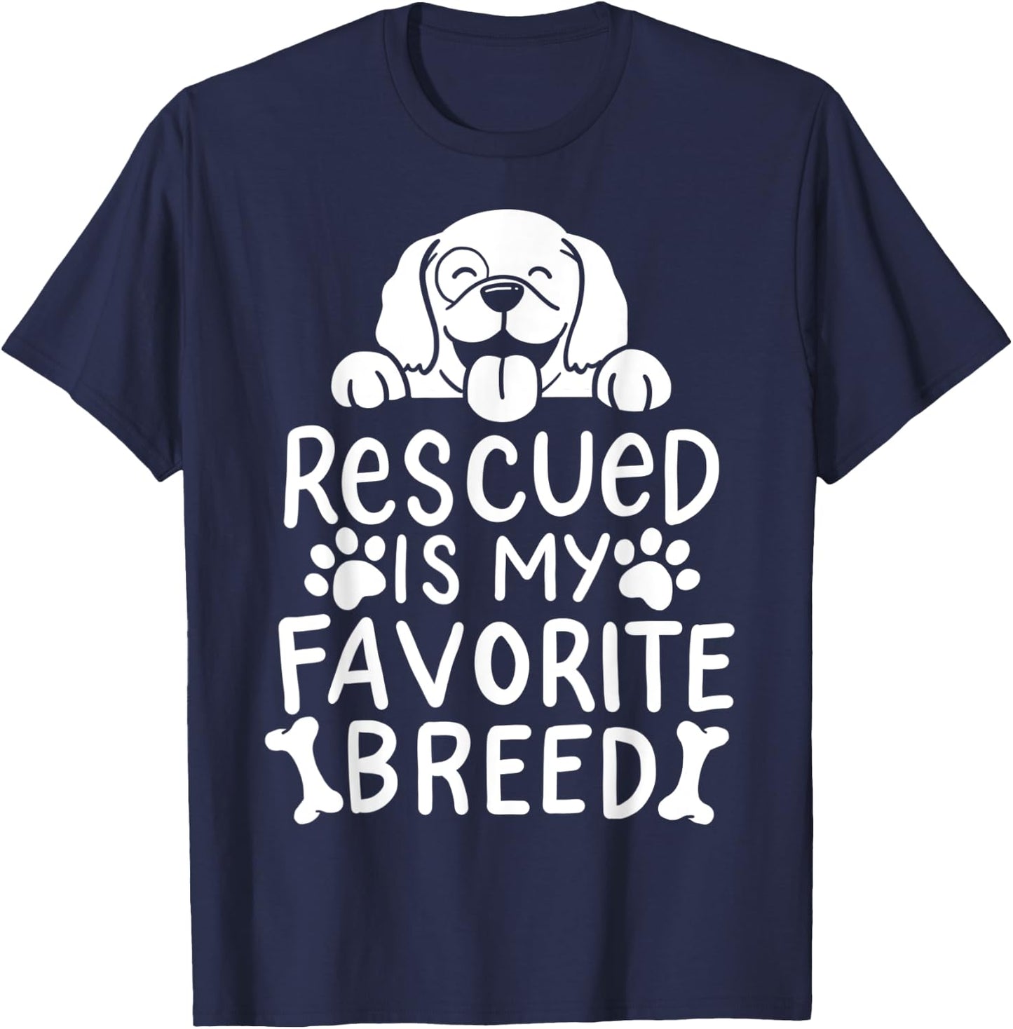 Dog Pet Adoption T-Shirt - T-Shirt | Navy