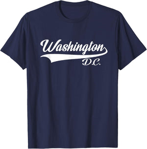 Washington D.C. - District of Colombia - Throwback Classic T-Shirt - T-Shirt | Navy
