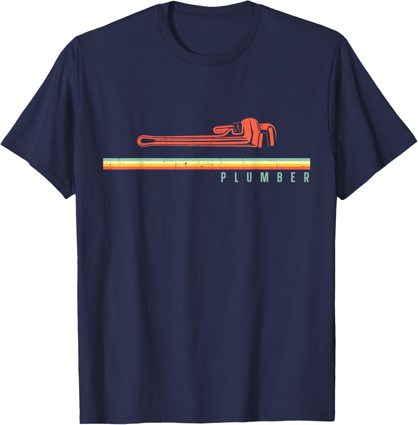 Plumbing Plumber Retro Vintage Plumber Retro T-Shirt - T-Shirt | Navy