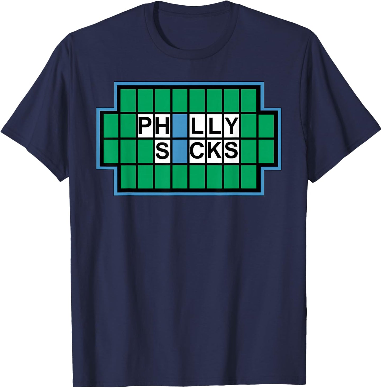 Miftees Philly Sucks - Black, Small, -Adults, Short Sleeve, , Sports-Fan , Christmas, Birthday Gift T-Shirt - T-Shirt | Navy