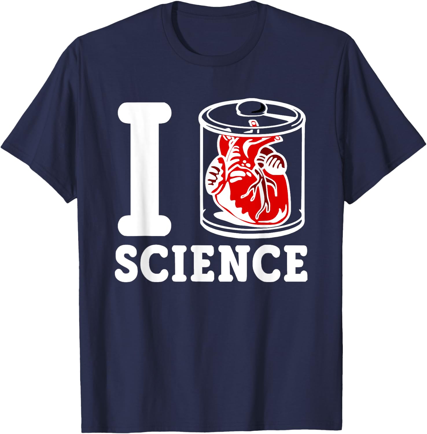 I Heart Science - I Love Science T-Shirt - T-Shirt | Navy