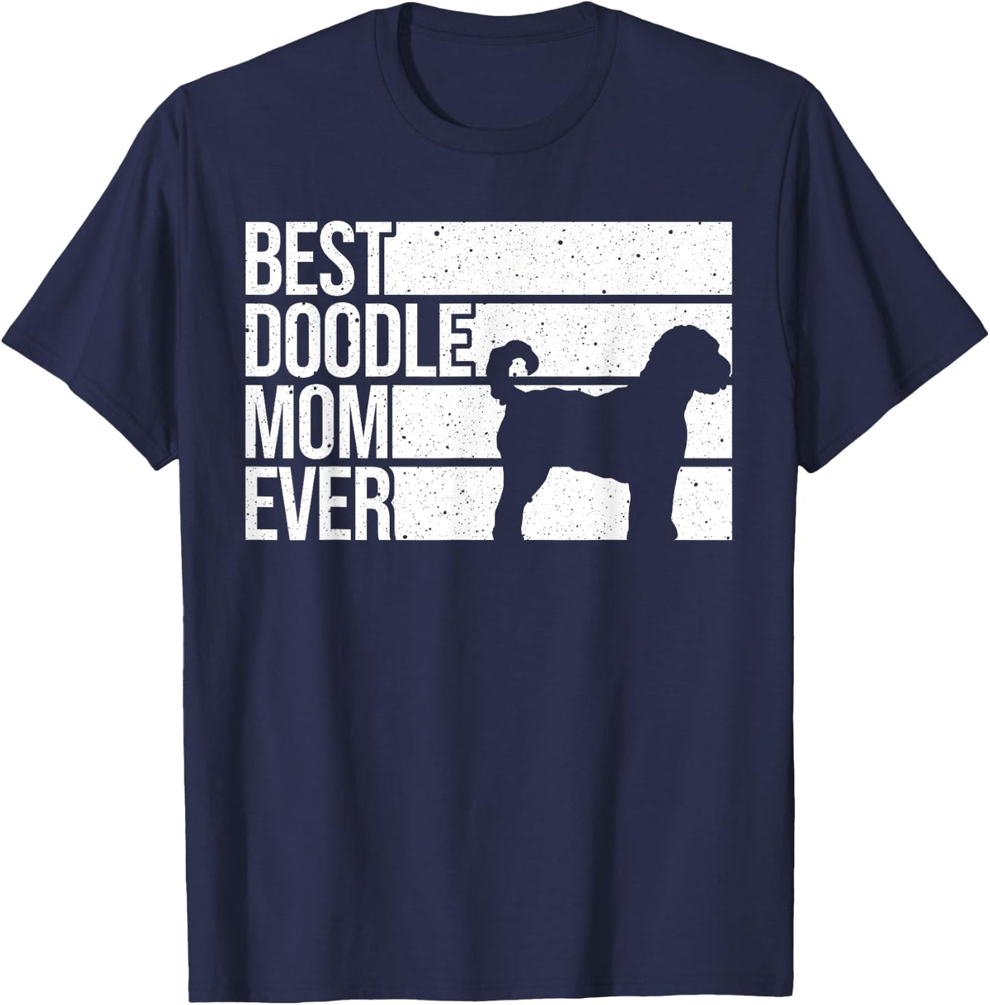 Cool Doodle Mom Art Women Girl Aussiedoodle Goldendoodle Dog T-Shirt - T-Shirt | Navy