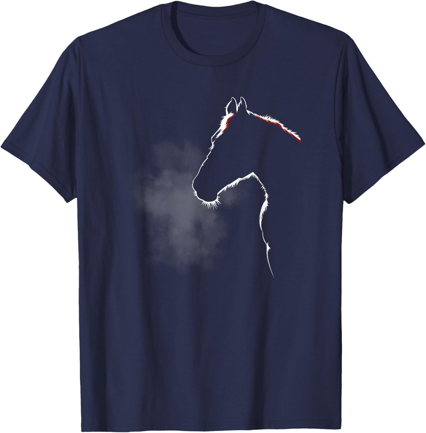 Horse Silhouette Shirt - Horse Related Gifts T-Shirt - T-Shirt | Navy