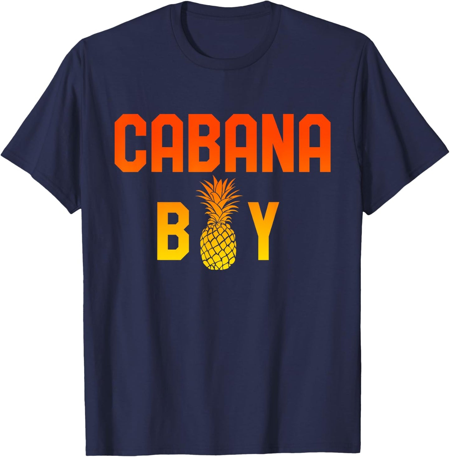 Cabana Boy Funny Pool Boy Beach Retro Pineapple T-Shirt - T-Shirt | Navy