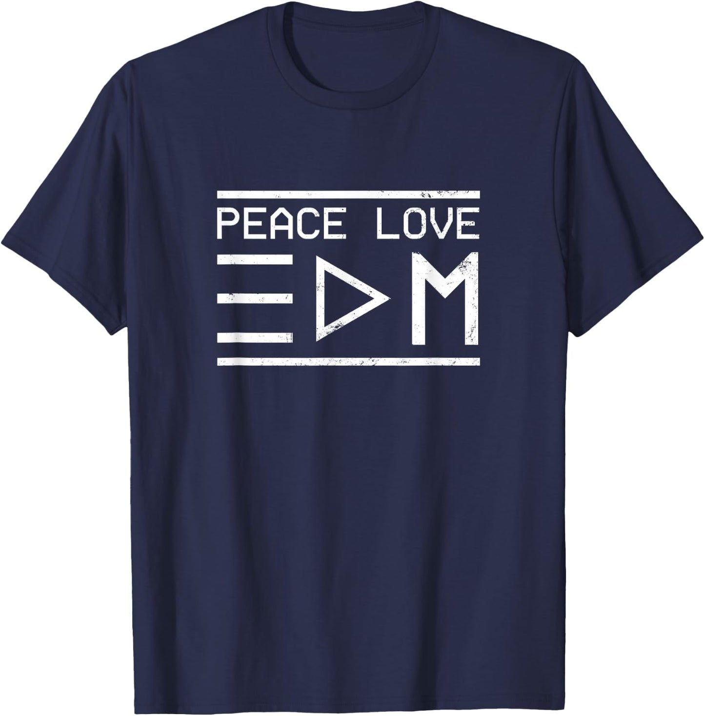 Edm Rave Shirt | Peace Love EDM Gift T-Shirt - T-Shirt | Navy