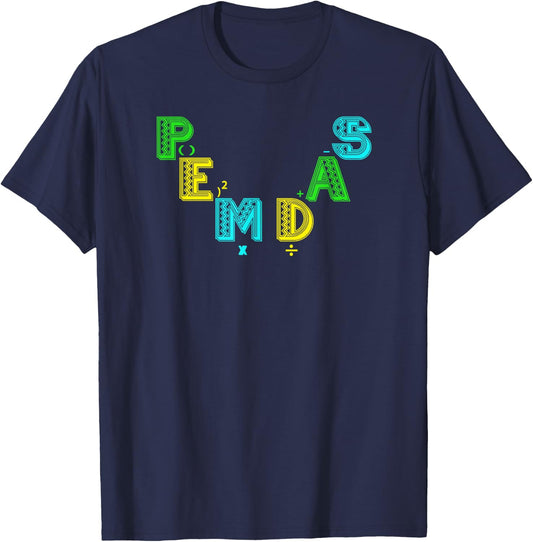 PEMDAS order of operation in math T-Shirt - T-Shirt | Navy
