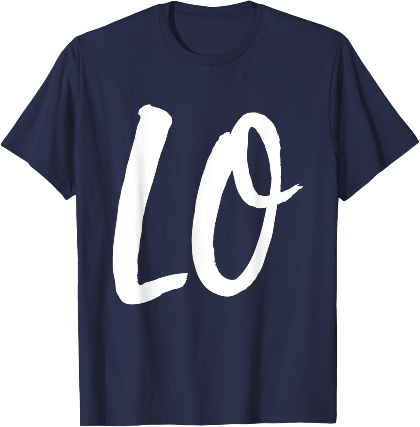LO VE Love Matching Couple Husband Wife Valentine's Day Gift T-Shirt - T-Shirt | Navy