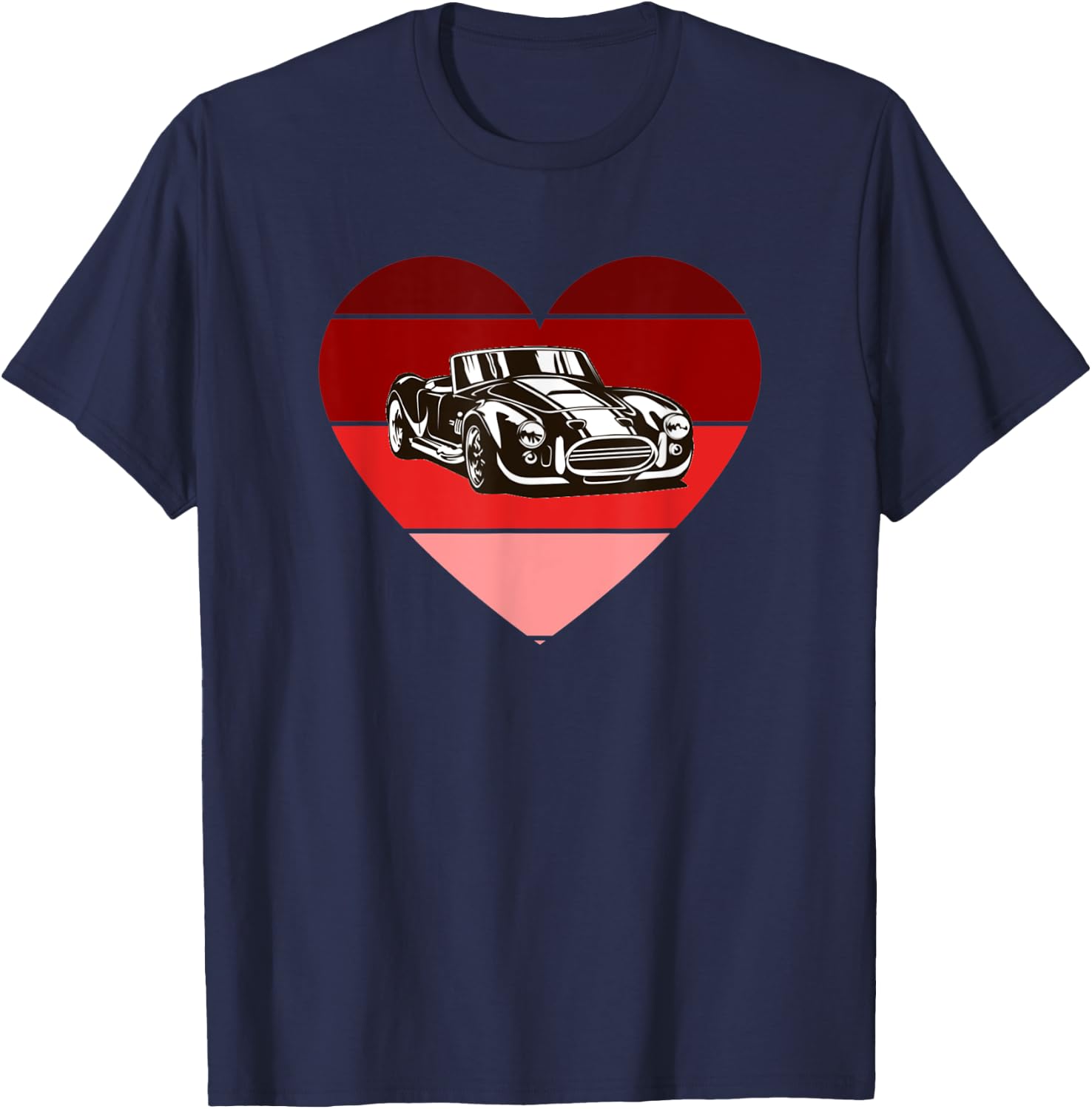 Valentines Gift . Muscle Car Lover St Valetines T-Shirt - T-Shirt | Navy