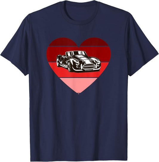 Valentines Gift . Muscle Car Lover St Valetines T-Shirt - T-Shirt | Navy