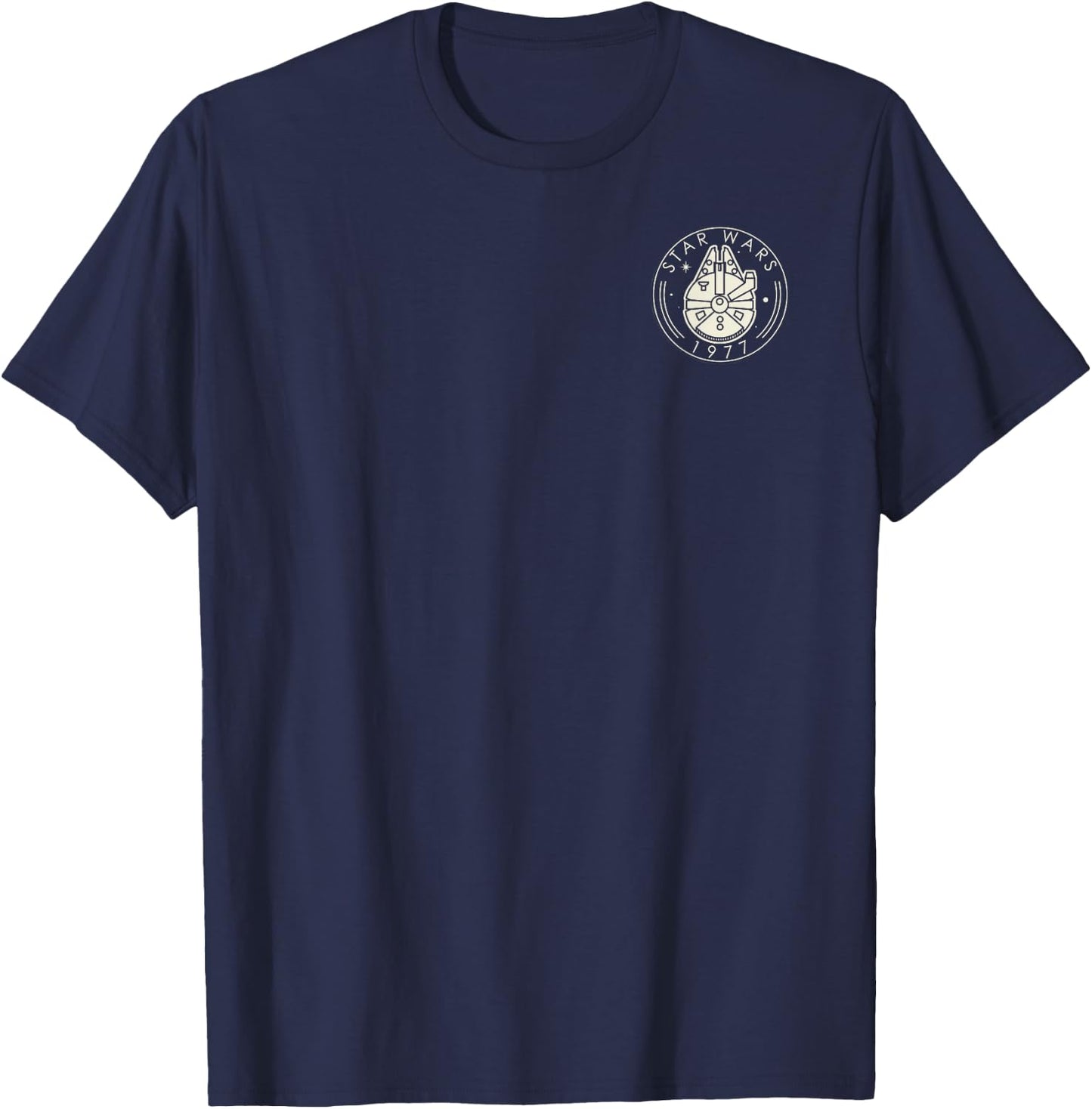 Star Wars Millennium Falcon 1977 Left Chest Graphic T-Shirt - T-Shirt | Navy