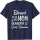 Blessed To Be Called Mom Grandma & Great-Grandma Mothers Day T-Shirt - T-Shirt | Navy