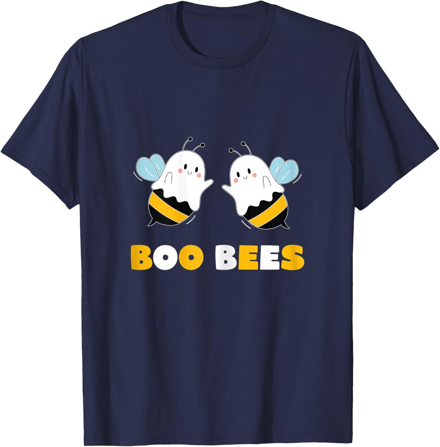 Boo Bees Funny Girls Halloween Ghost Bee Meme T-Shirt - T-Shirt | Navy