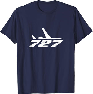 727 Airliner Plane For Avgeeks T-Shirt - T-Shirt | Navy