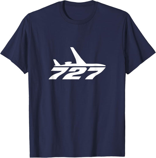 727 Airliner Plane For Avgeeks T-Shirt - T-Shirt | Navy