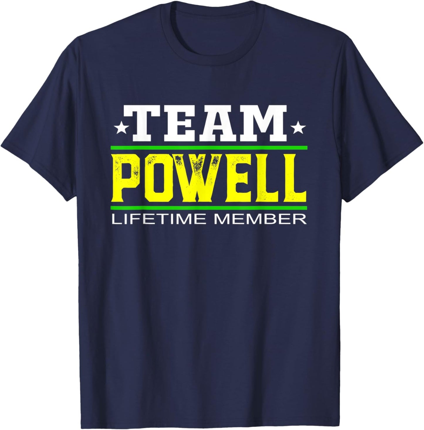 Team Powell Lifetime Member Surname Last Name Tree Reunion T-Shirt - T-Shirt | Navy