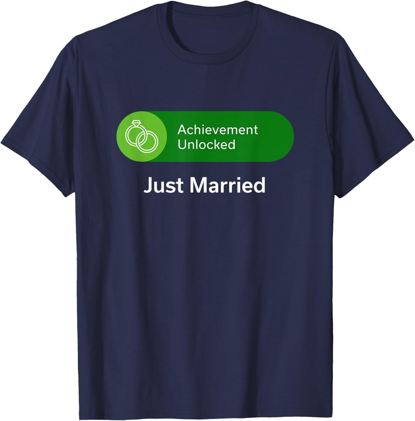 Funny Just Married Shirt for Wedding Gift Video Gamer T-Shirt - T-Shirt | Navy