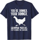 You're Dinner Your Dinner Grammar Saves Lives Scared Chicken T-Shirt - T-Shirt | Navy