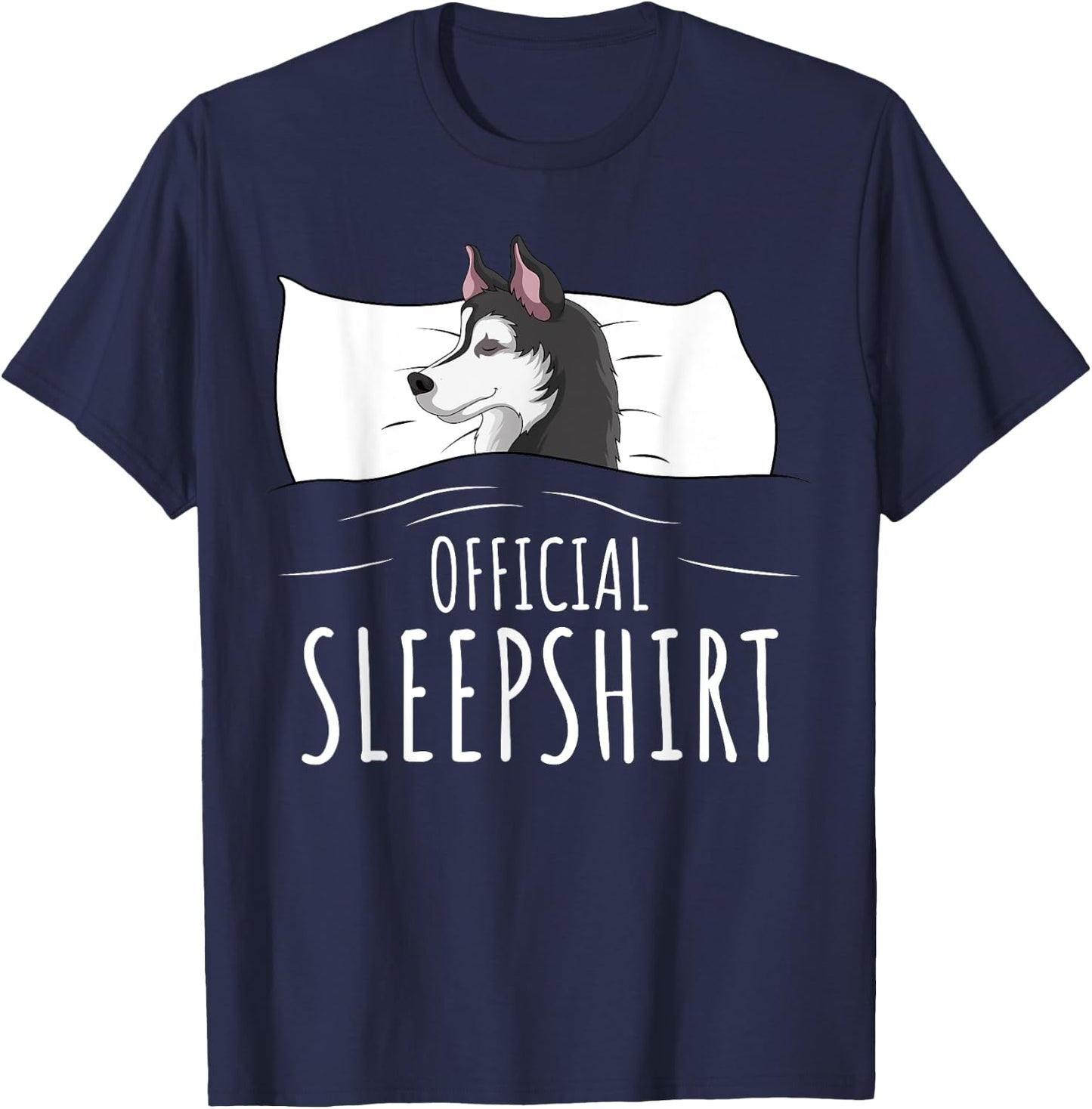 Husky Dog Official Sleepshirt T-Shirt - T-Shirt | Navy