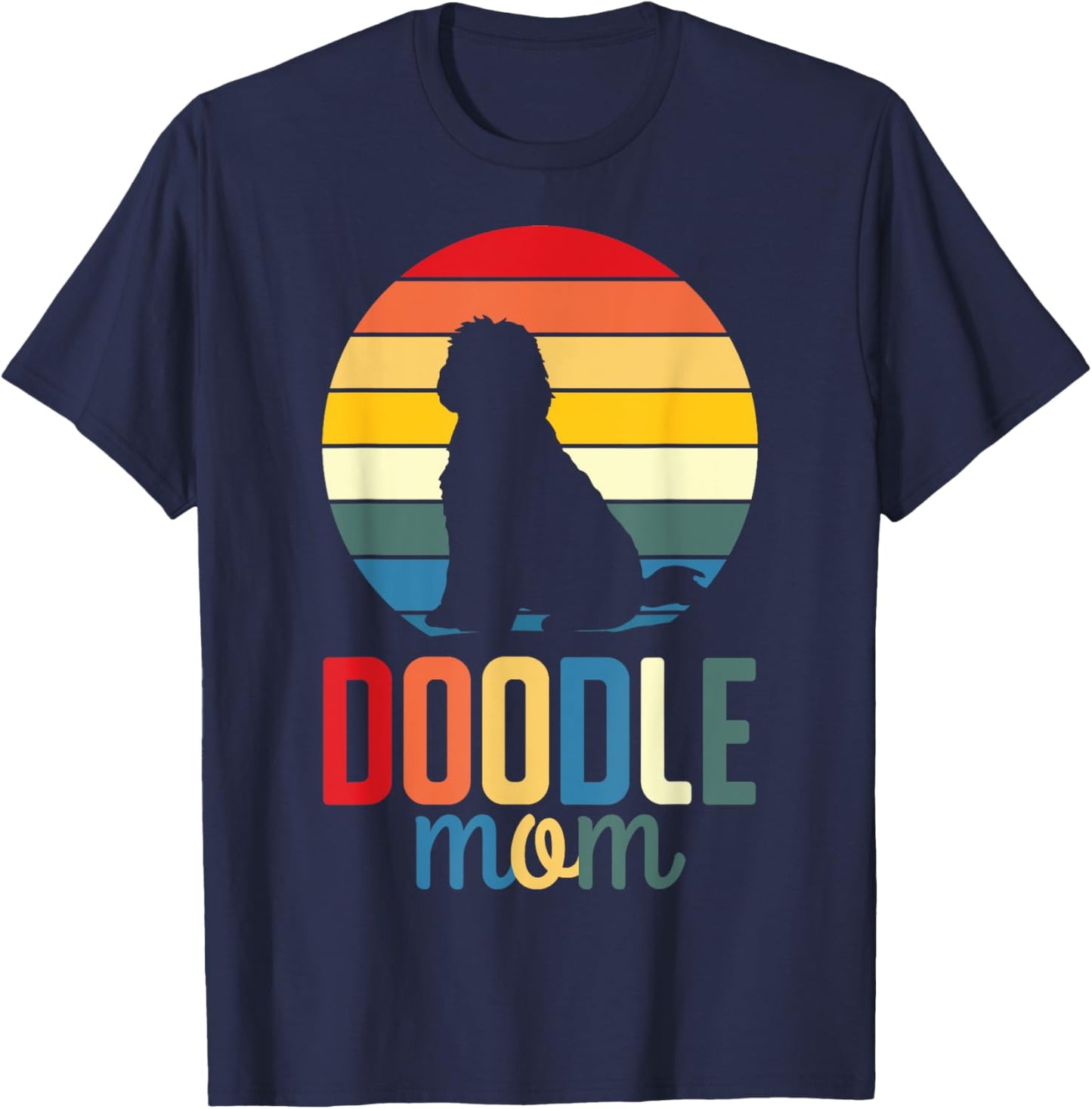 Vintage Doodle Mama Mama - Aussie Doodle & Goldendoodle T-Shirt - T-Shirt | Navy