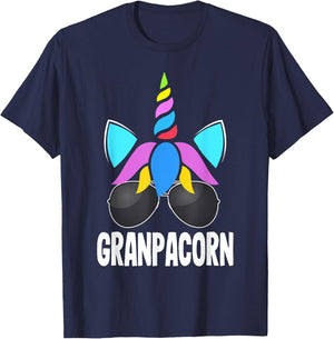 Grandpacorn Funny Unicorn Grandpa Father's Day T-Shirt - T-Shirt | Navy
