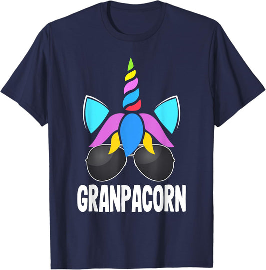 Grandpacorn Funny Unicorn Grandpa Father's Day T-Shirt - T-Shirt | Navy