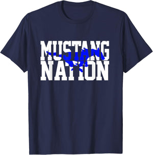 Friendswood Mustang, Mustang Nation T-Shirt - T-Shirt | Navy