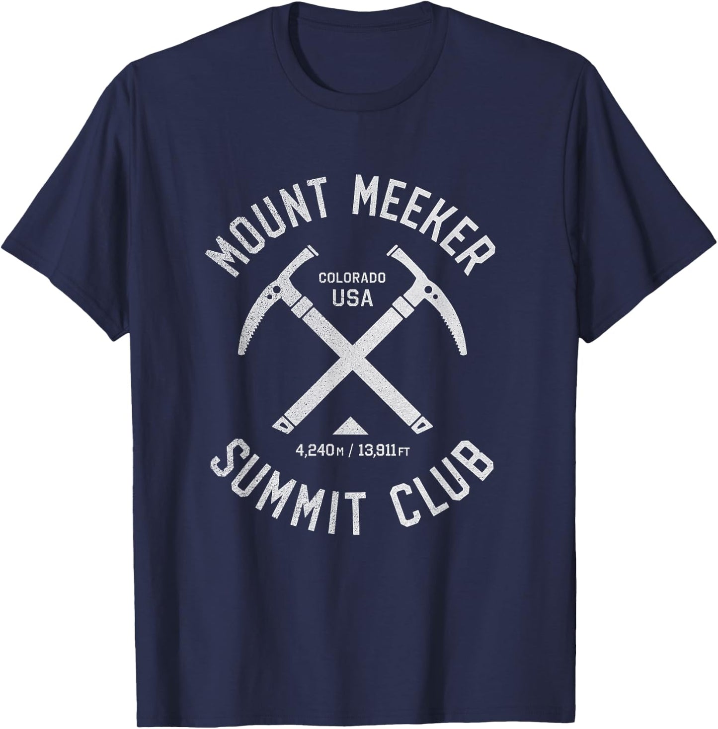 Mount Meeker Summit Club | I climbed Mount Meeker T-Shirt - T-Shirt | Navy