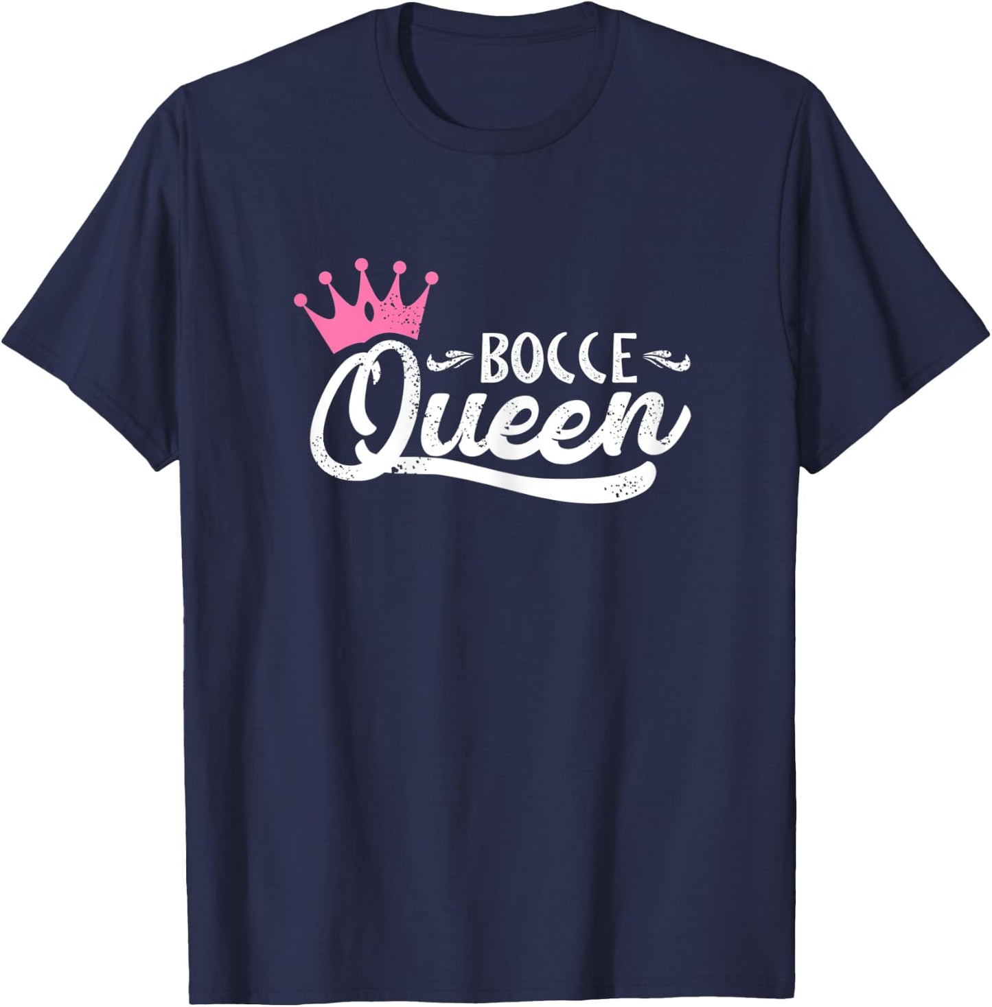 Bocce Queen - Funny Women Bocce Ball Lover Player T-Shirt - T-Shirt | Navy