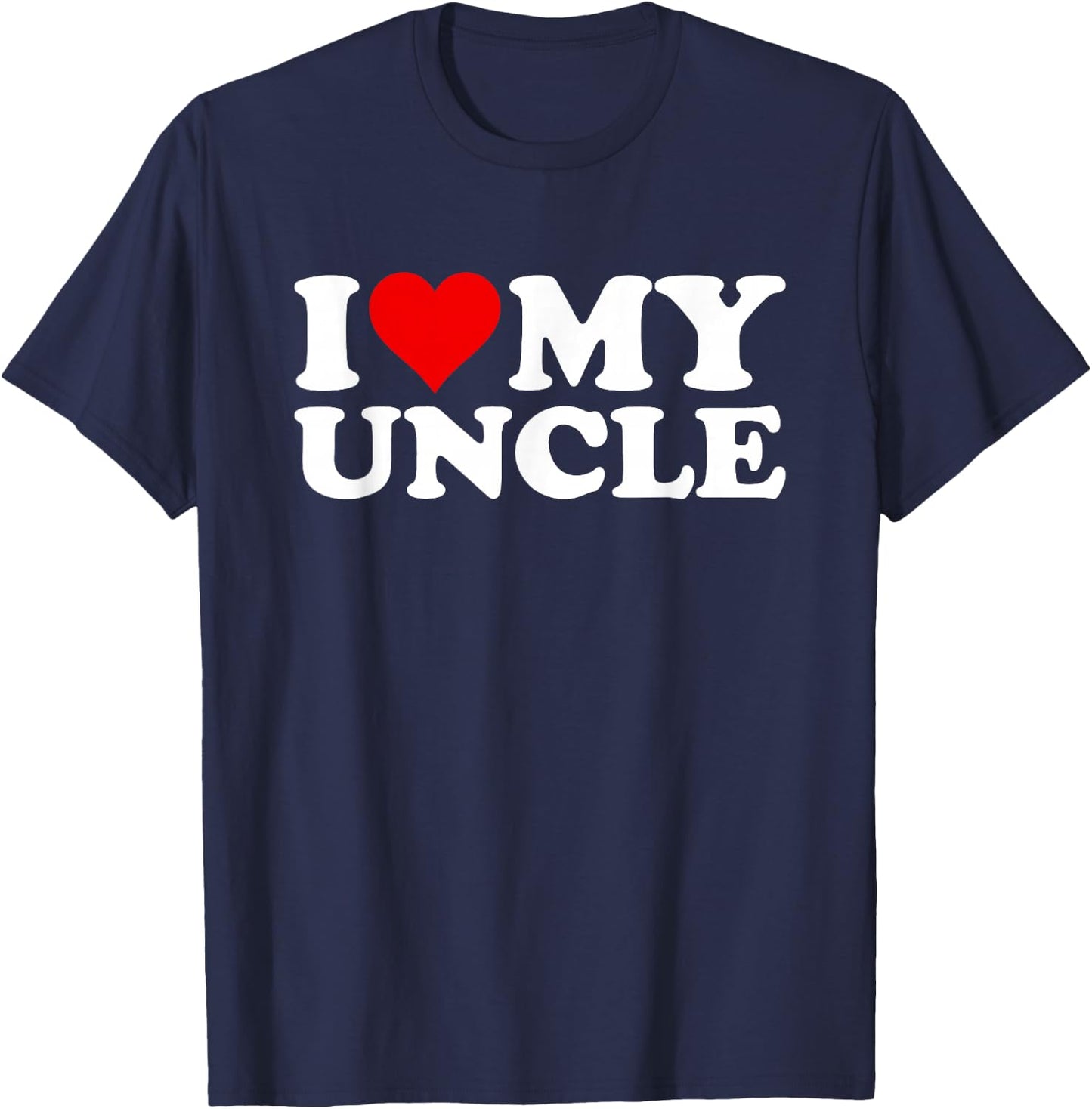 I Love Heart My Uncle T-Shirt - T-Shirt | Navy