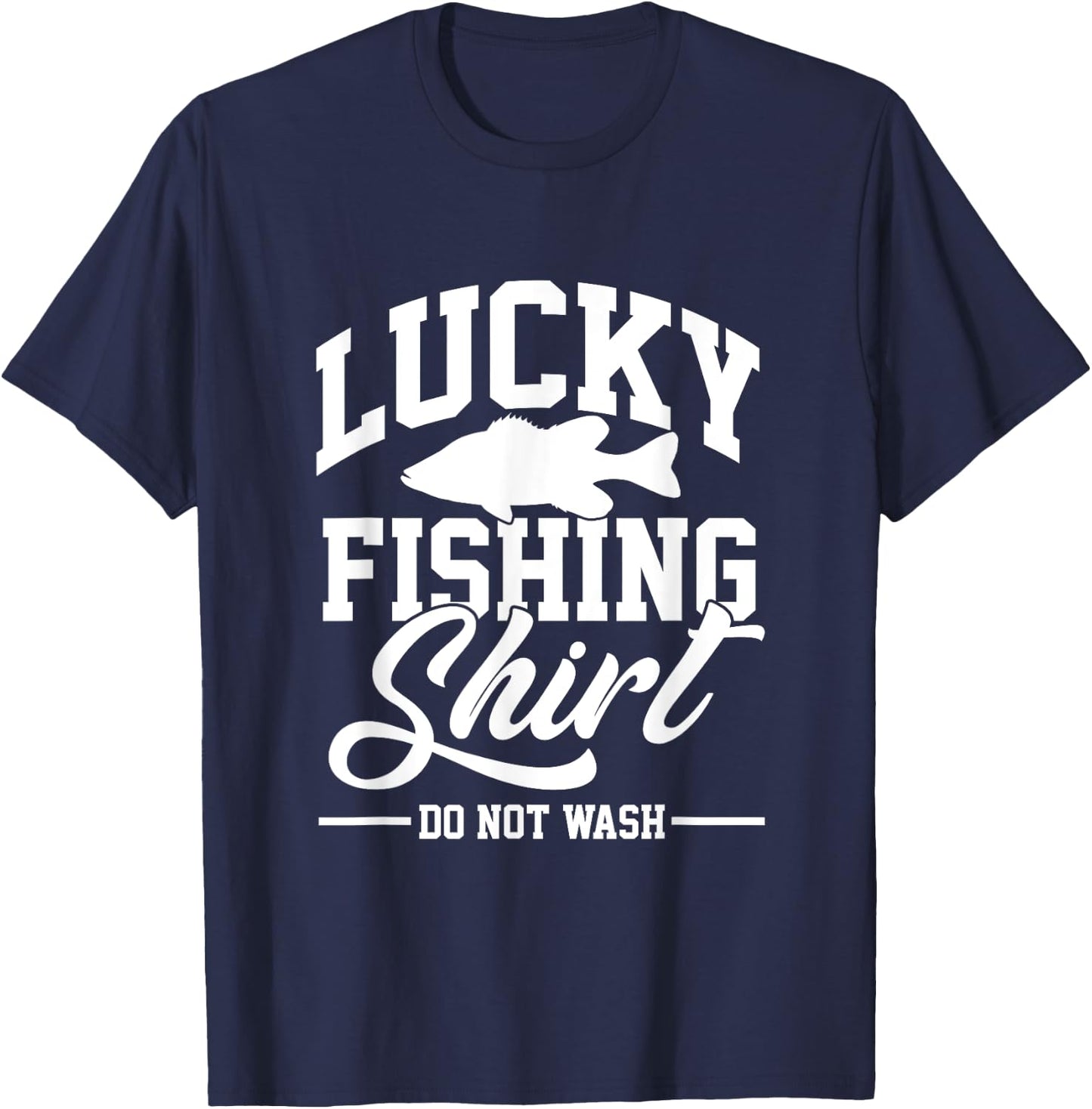 Lucky Fishing Outfit | Fish Fishing | Fisherman T-Shirt - T-Shirt | Navy