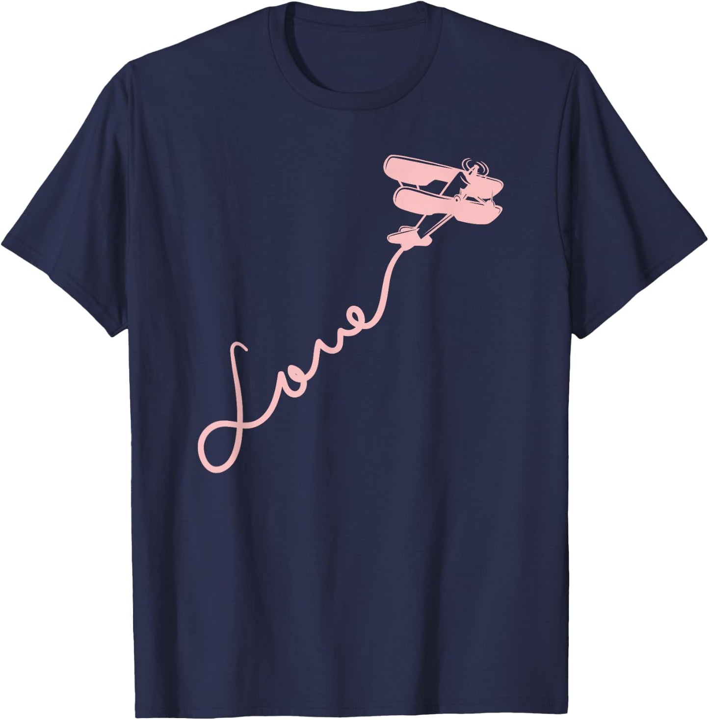 Female Pilot Gift Shirt Love Aviation And Flying T-Shirt - T-Shirt | Navy