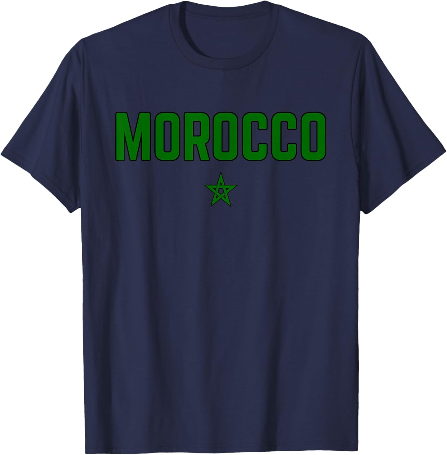 MOROCCO Flag | Men Women Kids | MOROCCO T-Shirt - T-Shirt | Navy